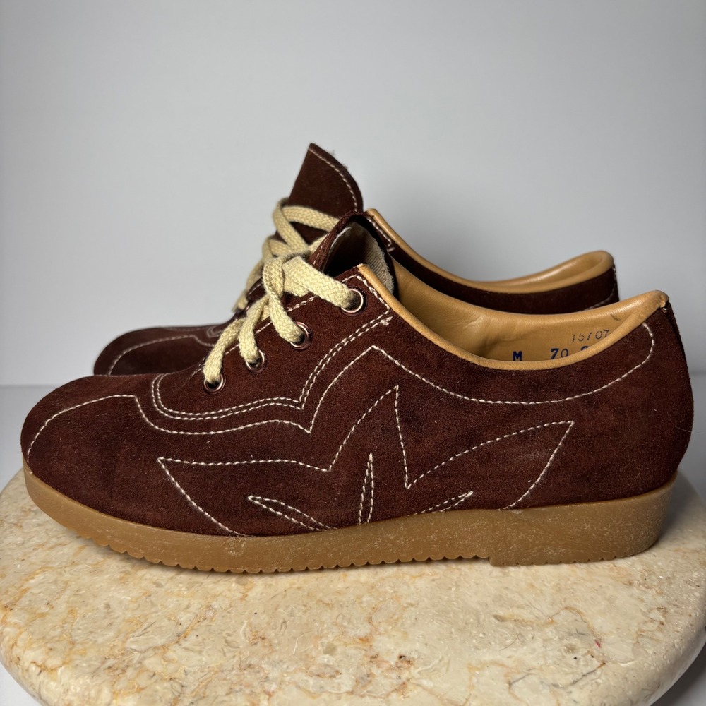 Vintage Kickerinos Leather Shoes‎ size 6 Women's VTG Brown